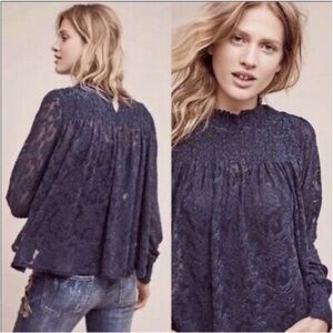 Deletta for Anthropologie lace swing top